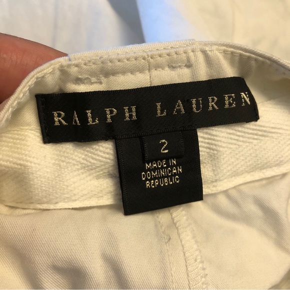 **Designer Brand RALPH LAUREN White A Line Light Denim Women’s size 2 Skirt - Picture 3 of 5